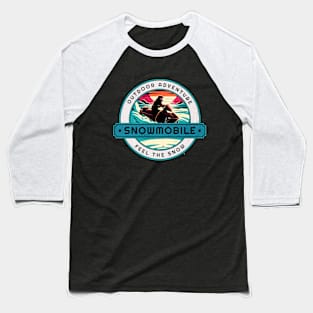 Snowmobile Outdoor Adventure Design Baseball T-Shirt